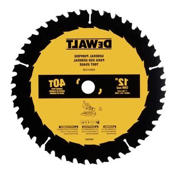 圆锯片| Dewalt DWA11240 12英寸. 40T硬质合金钨钢通用圆锯片